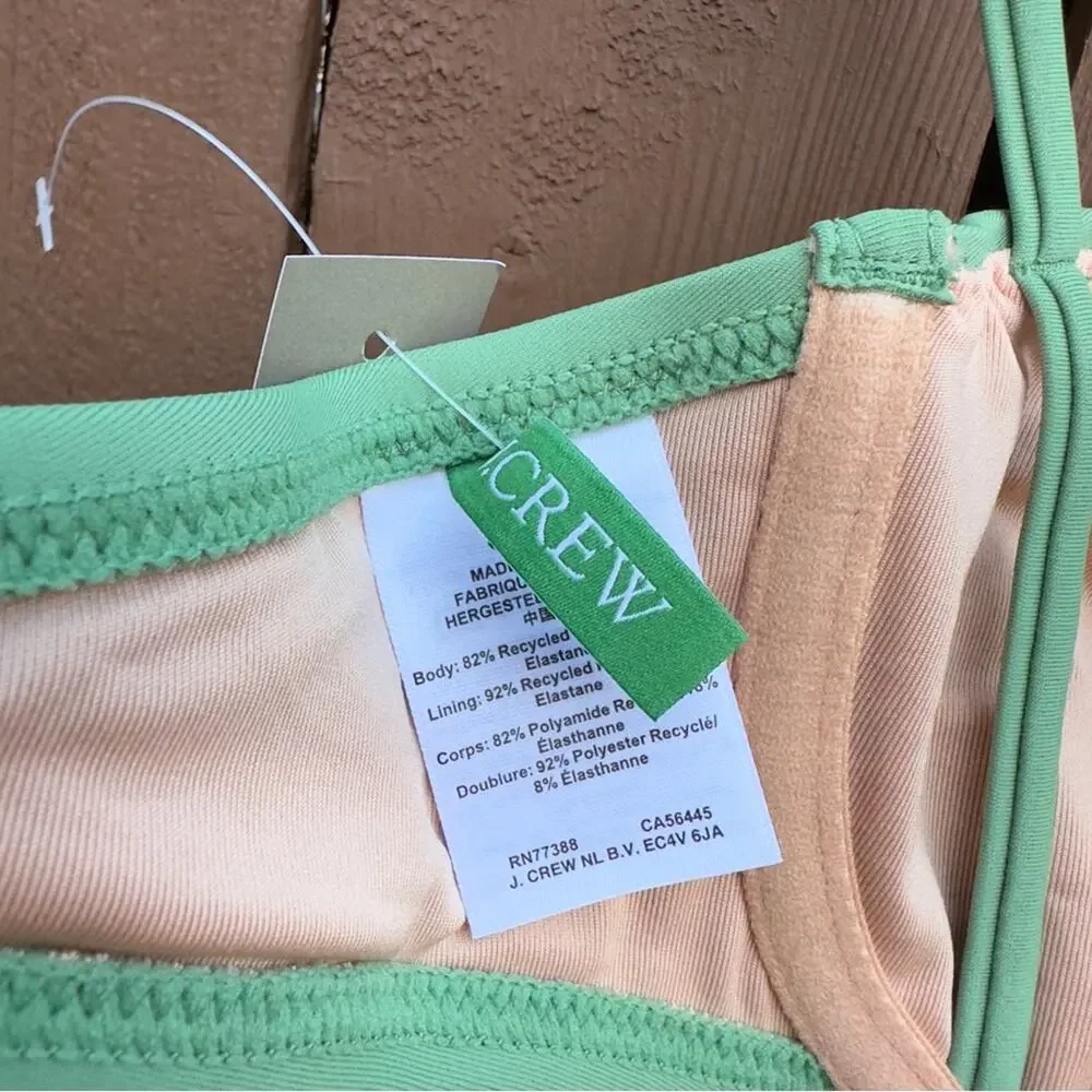 J. Crew | NWT Size 34C Green Balconette Underwire Bikini Top Style BX612